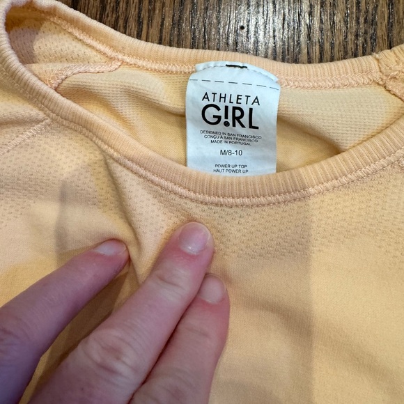 ATHLETA GIRL POWER UP SEAMLESS TOP SIZE 8/10 - Picture 2 of 2